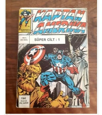 Buy CAPTAIN AMERICA 1988 Turkish Comic ! No 1 1st Appearance 164 Pages 2 Issue In • 39.50£