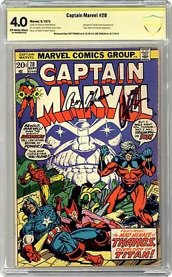 Buy Captain Marvel #28 CBCS 4.0 SS Thomas/ Starlin 1973 18-3B50655-042 • 152.81£