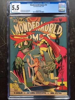 Buy WONDERWORLD COMICS #13 CGC FN- 5.5; OW; Classic Joe Simon Cvr; Rare! • 6,302.97£