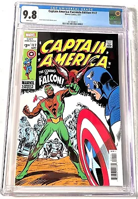 Buy Captain America #117 Facsimile Marvel 2021 1st Appearance Of The Falcon CGC 9.8 • 59.05£