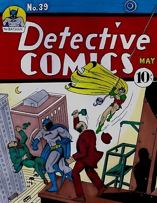 Buy Detective Comics # 39 1940 Golden Age Batman Cover Recreation Original Comic Art • 237.17£
