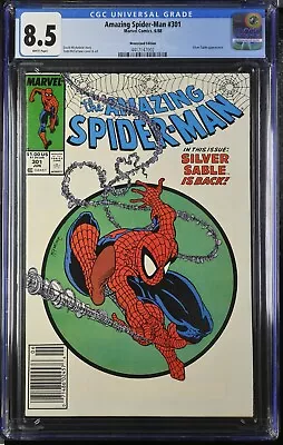 Buy The Amazing Spider-Man #301 CGC 8.5 Silver Sable App. Newsstand Ed - 4417147002 • 75.95£