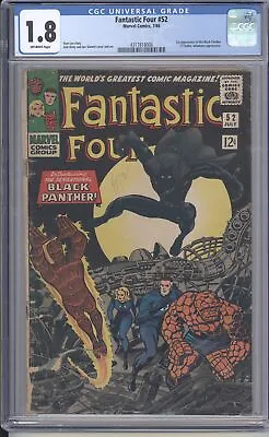 Buy Fantastic Four #52 CGC 1.8 OFF-WHITE Pages (Marvel,Jul 1966)  • 276.71£