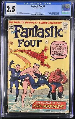 Buy Fantastic Four #4 CGC GD+ 2.5 1st Silver Age Appearance Of Sub-Mariner! • 936.53£