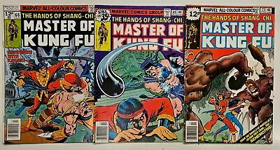 Buy Bronze Age Marvel Comics Key 3 Issue Lot Master Of Kung Fu 66 69 73 GD Grade • 0.99£