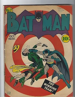 Buy Batman #7 - Nice Vg/fn (r) 5.0- Joker Story & Splash - 1941 -  $1499 B.i.n. ! • 1,181.76£