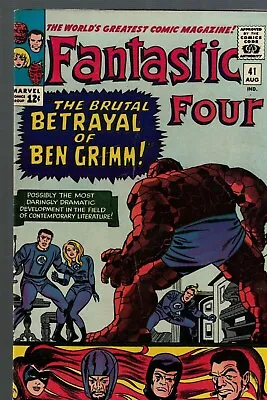 Buy Marvel Comics Fantastic Four 41 FN 6.0 Betrayal Ben Grimm 1965 • 69.99£