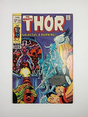 Buy THE MIGHTY THOR #162 KEY Origin Of Galactus - Jack Kirby Art - Marvel 1969 FN • 37.55£