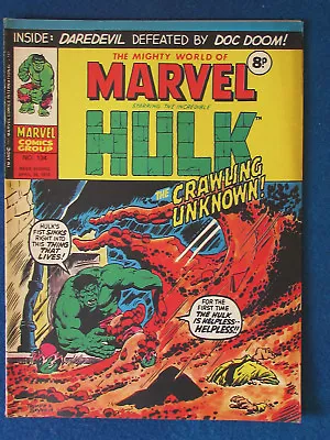Buy The Mighty World Of Marvel Incredible Hulk Marvel Comic Issue 134 - 1975 • 5.99£
