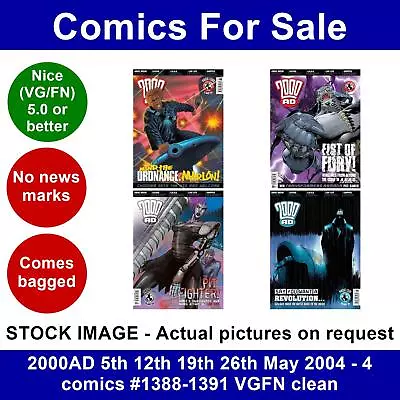 Buy 2000AD 5th 12th 19th 26th May 2004 - 4 Comics #1388-1391 VGFN Clean • 6.99£