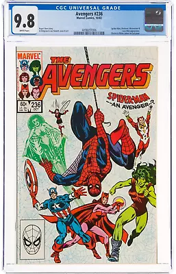 Buy 🔥 The Avengers #236 9.8 CGC Captain America Spider-Man Scarlet Witch Iron Man • 95.49£