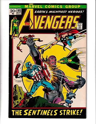 Buy Avengers 103 Vf Marvel Comics Book Iron Man Captain America Roy Thomas (1972) • 31.62£