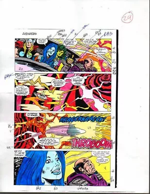 Buy Original 1988 Avengers 296 Color Guide Art Page 29: She-Hulk,Thor, Marvel Comics • 35.74£