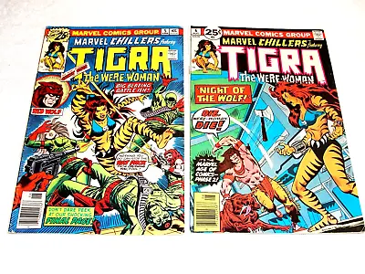 Buy Marvel Chillers #'s: 5, 6 (1976, Marvel), 2 Issue Lot, 4.0-5.0 VG+, Feat. Tigra • 7.84£