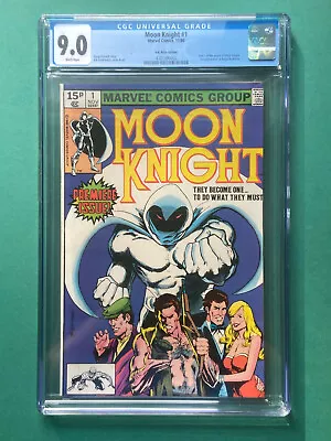 Buy Moon Knight #1 UK Price Variant CGC 9.0 (11/80) First Ongoing Moon Knight Title • 84.99£