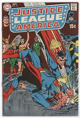Buy Justice League Of America 74 DC 1969 FN VF Superman Wonder Woman Dr Fate Green L • 47.70£