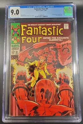 Buy Fantastic Four #81 - Marvel 1968 Silver Age Issue - CGC VF/NM 9.0 - Wizard Cover • 197.65£