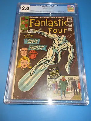 Buy Fantastic Four #50 Silver Age Iconic Silver Surfer Cover Galactus Wow CGC 2.0 • 162.62£