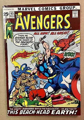 Buy Avengers #93 VF 1971 Kree Skrull War • 67.10£