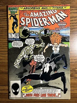 Buy The Amazing Spider-man 283 Direct Edition 1st Cameo App Mongoose Marvel 1986 • 7.06£