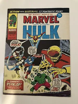 Buy The Mighty World Of Marvel Starring The Incredible Hulk Comic  #123 08/02/1975 • 3.99£