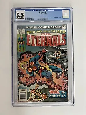Buy CGC 5.5 The Eternals #3 1rst Appearance Sersi Marvel Comics 1976 • 40.21£