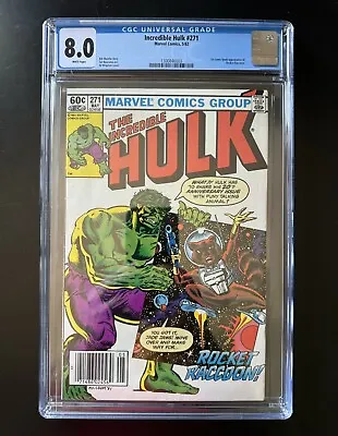 Buy The Incredible Hulk #271 CGC 8.0 1st Appearance Of Rocket Raccoon! Key Comic • 197.47£