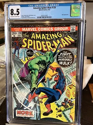 Buy Amazing Spider-man #120 Marvel 1973 Cgc 8.5 Hulk • 158.31£