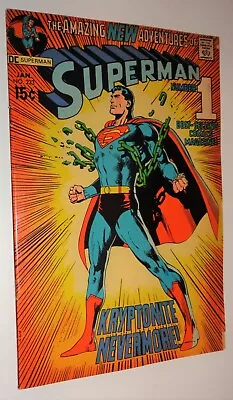 Buy Super-man #233 Classic Neal Adams Krypto Cover 1971 F/vf Chip Bottom Right • 179.98£