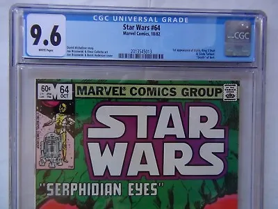 Buy Star Wars 64 (Marvel 10/82) - CGC 9.6 WHITE PAGES (Direct) - VF Reader Included • 79.91£