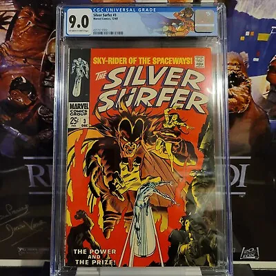Buy Silver Surfer #3 - CGC 9.0  1st App Of Mephisto Marvel Comics 1968 • 1,445£