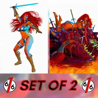 Buy 🔥🗡 RED SONJA MARK SPEARS 616 She-Devil & Dragon Slayer Virgin Variant Set • 23.99£