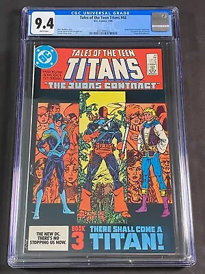 Buy Tales Of The Teen Titans #44 1984 CGC 9.4 4201406002 1st App Jericho • 114.64£