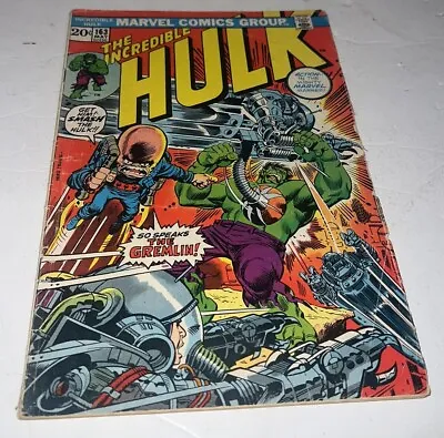 Buy The Incredible Hulk #163 Marvel Comics 1973 The Gremlin App. Vintage Book • 7.04£