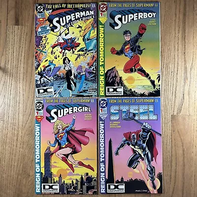 Buy DC Universe Logo Variant Action #700 Supergirl, Steel, Superboy #1 DC Comics • 30£