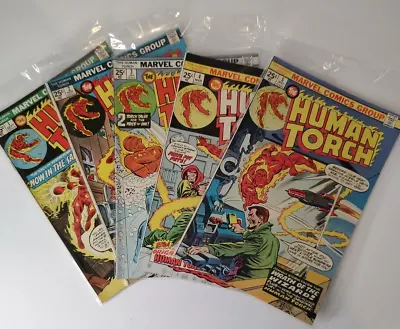 Buy THE HUMAN TORCH #1 - 5  1974 Marvel Comics Group (Flaming First Issue) • 30.27£