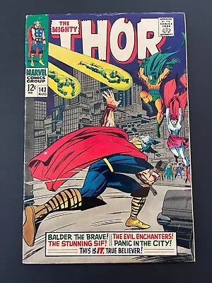 Buy Thor #143 - 1st Appearance Of The Enchanters Three (Marvel, 1967) Fine+ • 24.66£