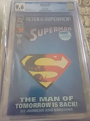 Buy Superman #78 CGC 9.6 Collectors Edition. Poster Included. Die-Cut Cover • 59.96£
