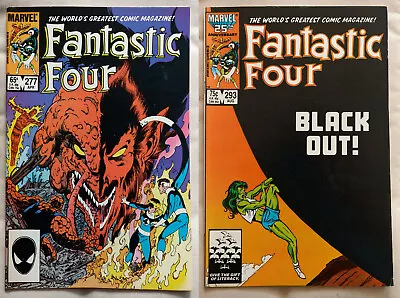 Buy Lot Of 2: Fantastic Four #277 & #293 (1985) Marvel Comics (John Byrne) • 2.19£