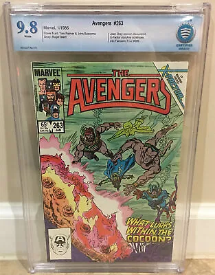 Buy Avengers 263 Cbcs 9.8 Jean Grey Cacoon Found Sub-mariner Joins Continued Ff 286 • 71.15£