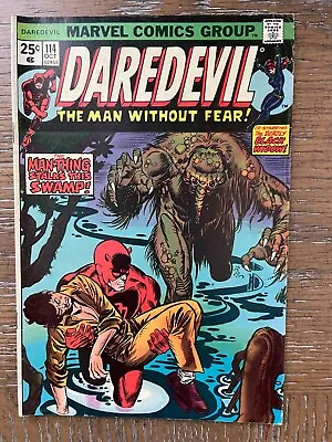 Buy Daredevil #114, Marvel, Very Fine, A Quiet Nigh In The Swamp! • 24.93£