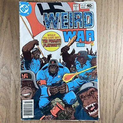 Buy Weird War Tales #89 Nazi Apes Joe Starlin Cover DC Comics 1980 VG • 22.20£