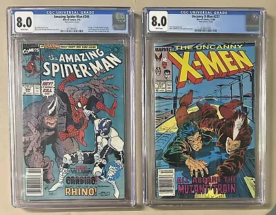 Buy Amazing Spiderman #344 + Uncanny X-Men #237 - Both CGC 8.0 - Both Mark Jewelers • 119.40£