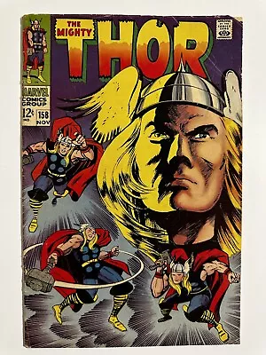 Buy The Mighty Thor #158 Origin Retold Silver Age Marvel Comics 1968 🔑 • 11.06£