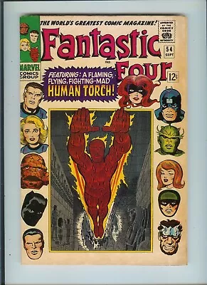 Buy Fantastic Four 54 Fine (6.0) 1st Appearance Wanderer, 3rd Black Panther 1966 • 51.39£