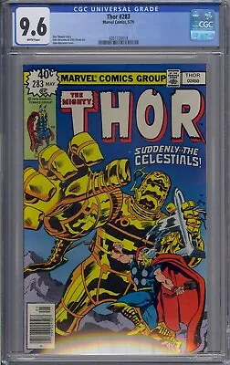 Buy Thor #283 Cgc 9.6 Celestials John Buscema White Pages • 51.36£