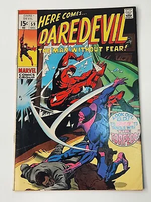 Buy Daredevil 59 1st App And Death Of Torpedo 1st App Crime Wave Silver Age 1969 • 21.28£