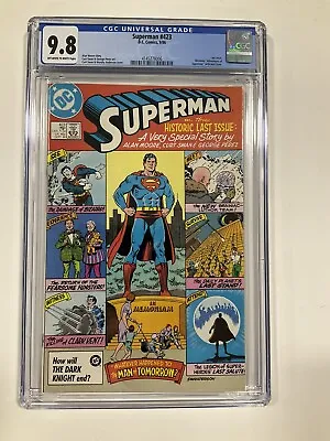 Buy Superman 423 Cgc 9.8 Ow/w Pages Dc Comics 1986 • 135.05£