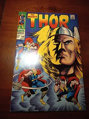 Buy Marvel Comics The Mighty Thor #158 KEY Origin Retold FN Solid Copy • 22.83£