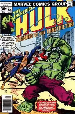 Buy Incredible Hulk (1962) # 212 (4.0-VG) The Constrictor 1977 • 3.60£